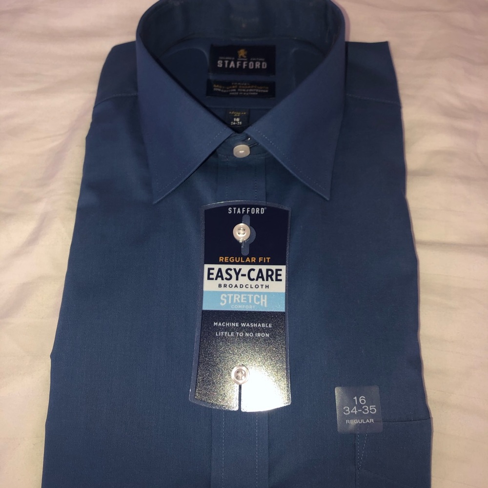 Brand New Stafford Blue Dress Shirt
